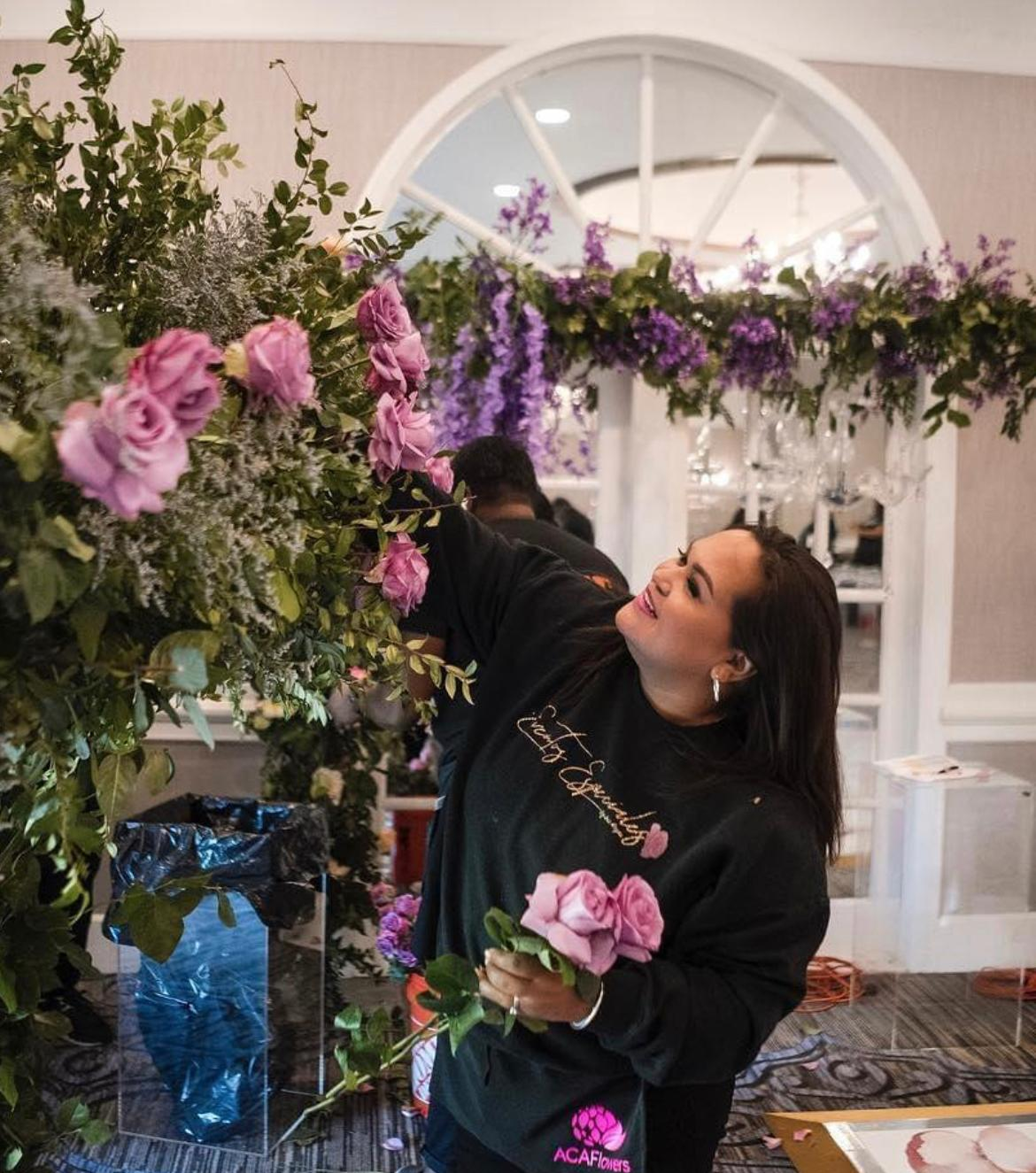 Iris styling a lush floral installation